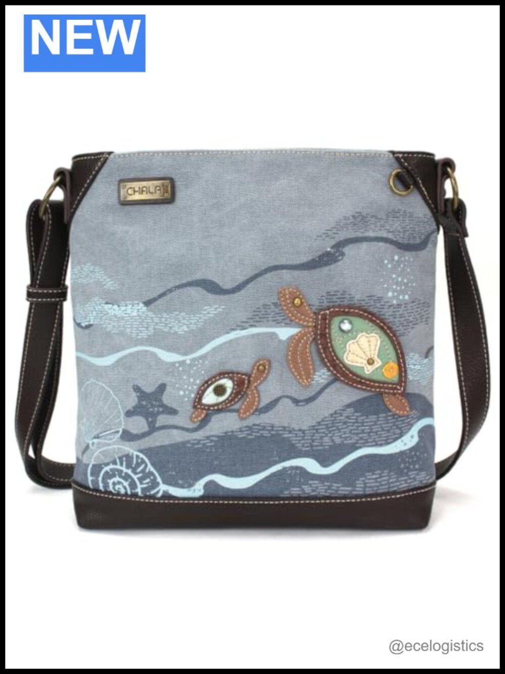 CHALA Canvas Crossbody Bag Embroidered Shoulder Purse Adjustable Strap Women